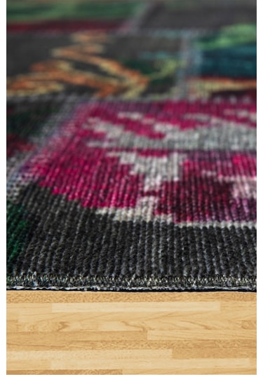 Efes 2302 Patchwork Yumuşak Doku Leke Tutmayan Modern Halı Kilim Çok Renkli
