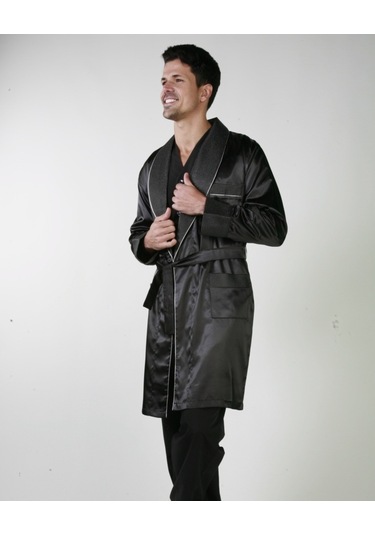 Ancelo 333 Saten Pijama Takım Ve Robdöşambr 3Lü Damat Çeyiz Set