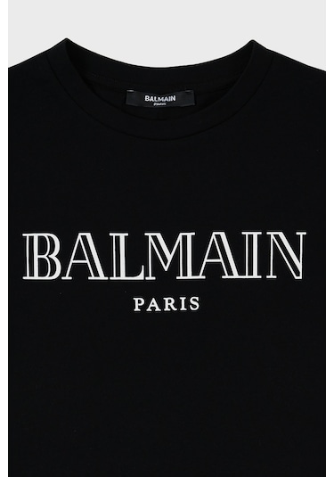 Balmain Çocuk T Shirt 6m8721 Mx030 930 Siyah