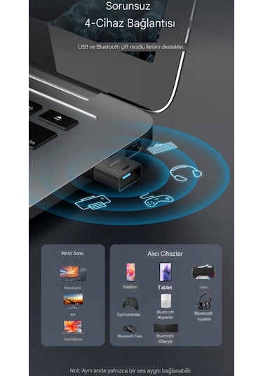 Vention Usb Bluetooth Adaptör 5.4 Yüksek Performans Düşük Gecikme