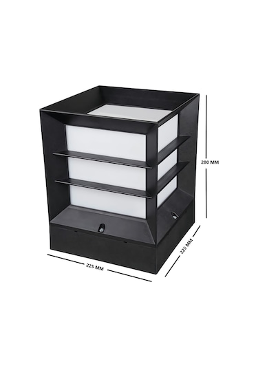 Zerpa Izgara Küp Set Üstü Bahçe Ayd. Arm.- Siyah- IP54-ZRF-13351