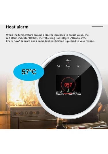 Lemestar Akıllı Gaz Alarmı İle Wifi Sesli Uyarı, Tuya Wifi Kapı Manyeti, Acil Düğme, Sıvı Tespit Cihazı Ve Sıcaklık Nem Sensörü - Avrupa Standartı