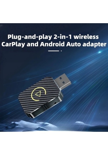 Honeybeeshop Kablosuz 2si 1 Arada Carplay Android Auto Adaptörü Gümüş Universeusb Usb C Dongle İos 10 Android 11 Uyumlu 36v Kablosuz Araç Çözümü