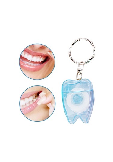 Dolıty Taşınabilir Diş İpi Anahtarlık Essentials Aracı Mavi