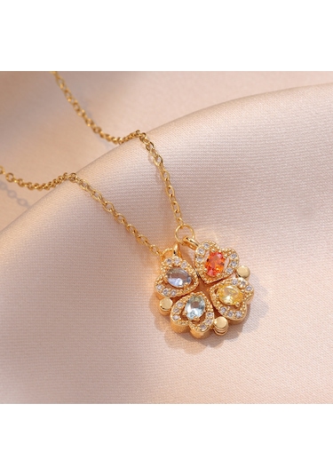 Bayan Kolye: Moda Estetiği Titanyum Çelik Kolye No.425 Çok REnkli