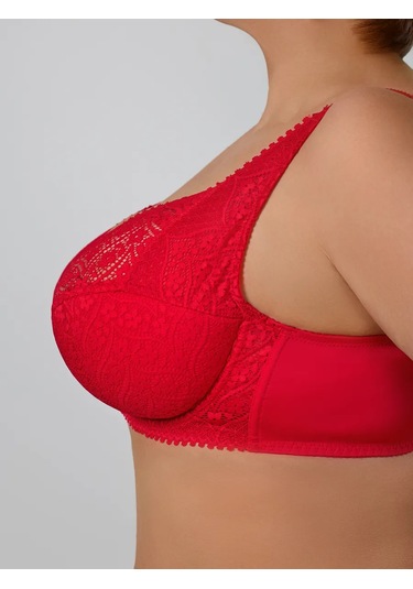 Diorella Fashion Dantel Sütyen Büyük Beden 402356617 Kırmızı