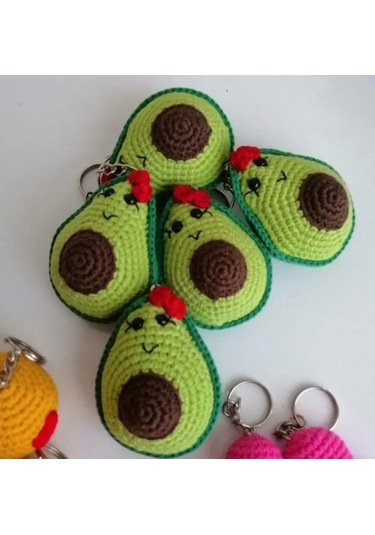 AVOKADO Amigurumi anahtarlik