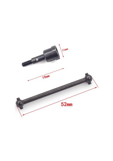 Youmex Rc Araba Alüminyum Girişim Seti: Tekerlek Mil + Kilidli Somun + Köpek Kemiği, Wltoys 1/18 A959 A949 A969 A979 K929 Uyumlu Kırmızı