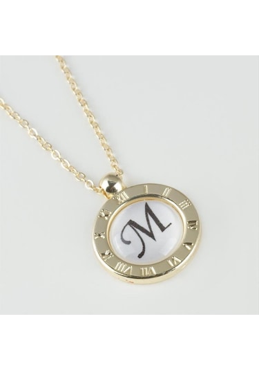 Seri Sonu Harfli Kolye-m N145 Sedef