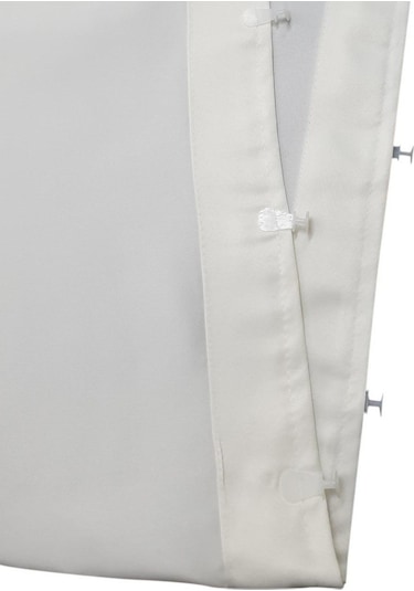 Güneşlik Perde Lüks Saten Krem Beyaz – Modern House