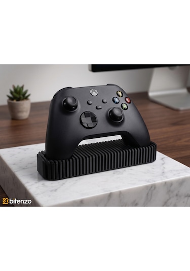 Izgara Tasarım Masaüstü Oyun Kolu Standı, Gamepad Tutucu - Siyah