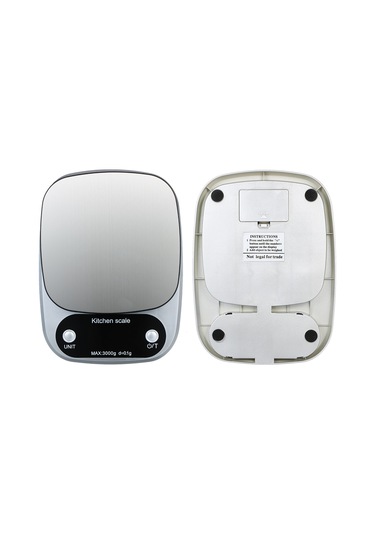 Youmex "su Geçirmez Yüzeyli 3kg Hassas Mutfak Terazisi - 0.1g Doğruluklu Taşınabilir Baskül" Gümüş