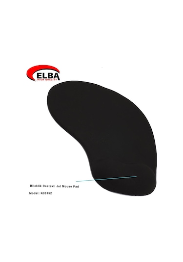 Elba K06152 Bileklikli Jel Mouse Pad Siyah