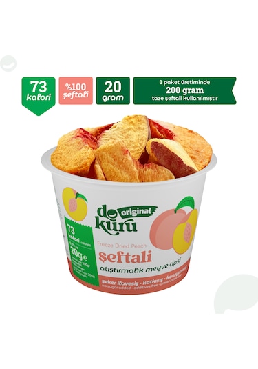 Dokuru Şeftali Kuru Meyve Cipsi 20 G