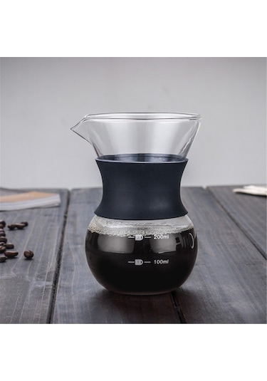 Youtek Borosilikat Cam El Filtreli Kahve Makinesi, Çift Katlı Paslanmaz Çelik Filtre, Silikon Kılıf Isı Koruma, 400ml Diğer