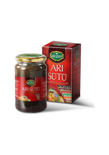 Akzer Premium Arı Sütü Propolis Ginseng Isırgan Polen Bal Karışımı 420 G