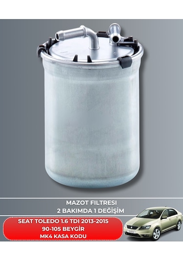 Seat Toledo 1.6 Tdı 2013-2014-2015 90-105 Beygir Mazot Yakıt Filtresi