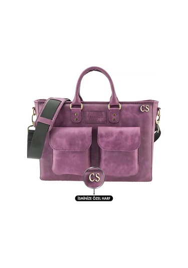 Kişiye Özel %100 Deri Rainbow Evrak / Laptop Çantası-121069 Siyah