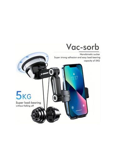 Chuangyinshop Güçlü Emişli Araç Telefon Tutucu - Ayarlanabilir Kol Döner Taban Tüm Telefonlar İçin