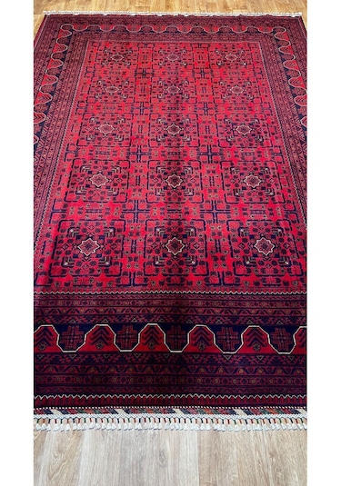 El Dokuma Afgan Halısı Bordo