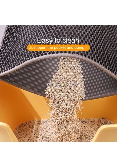 Sones 45 X 30cm Filtreleme Ve Sıçramaya Dayanıklı Çöp Mat Pet Çift Katmanlı Eva Yatak Pedleri