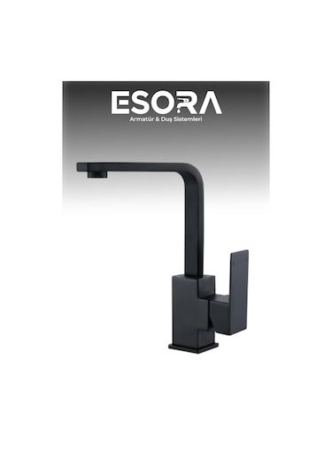 Full Siyah Kare Model Lüx Lavabo Bataryası Çeşmesi