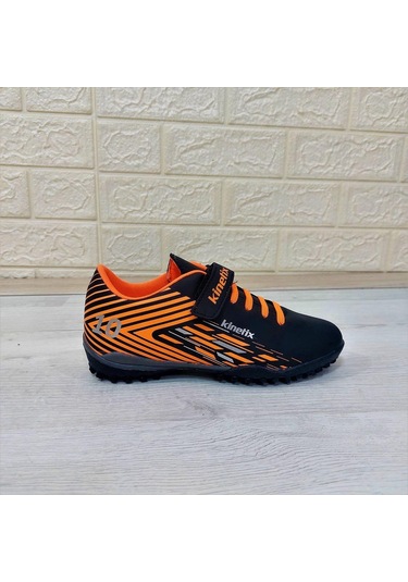 Kinetix Bruno Tf Siyah Turuncu Cırtlı Çocuk Futbol Halısaha Spor Ayakkabı 001