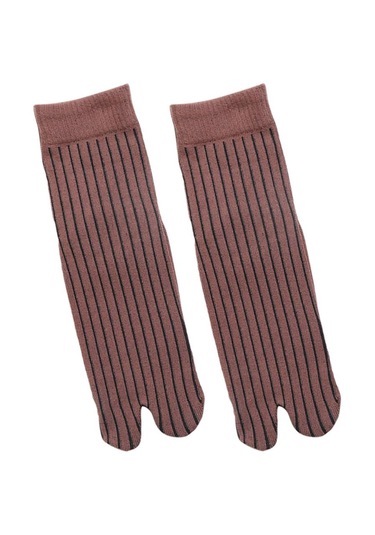 Suntek Elastik Pamuk Tabi Çorap 2 Parmaklı Parmak Arası Terlik Kahve