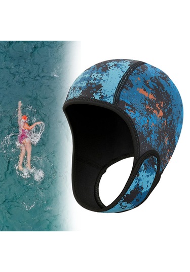 Suntek Scuba Diving Hood 2mm Neopren Dalış Wetsuit Koyu-mavi Koyu Mavi