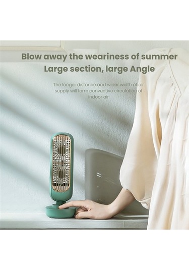 Çalışma Için Yeni Stand Usb Fan Pil Şarj Edilebilir Kule Masa Fanı 1 6875 Pembe