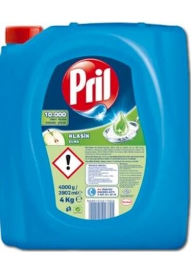 Pril Klasik Elma Kokulu Bulaşık Deterjanı 4 x 4 KG