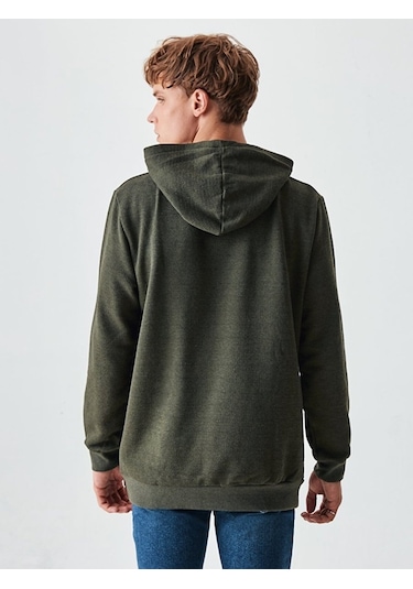 Ltb Kapüşonlu Ltb Logolu Yeşil Sweatshırt