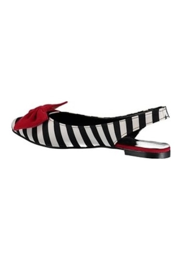 Fox Shoes Siyah/Beyaz/Kırmızı Kadın Babet D726774404