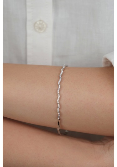 14 Ayar Beyaz Altın Dalagalı Düğün Seti 78