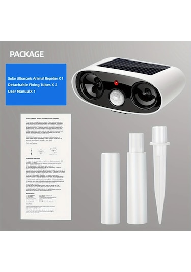 Xuweiwei 2024 Beyaz Yeni Yükseltilmis Ses Dalgasi Hayvan Kovucu Günesli Acik Hava Hareket Algilama Cihazi