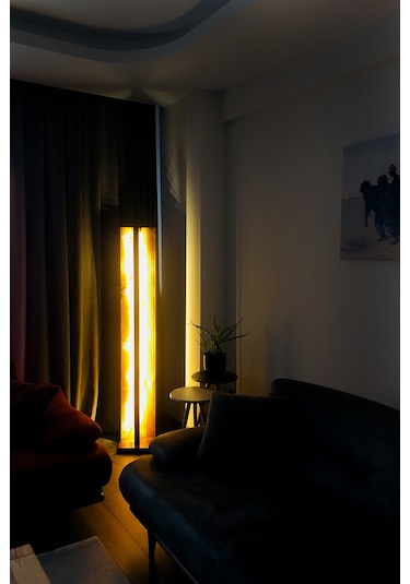 Ahşap Led Aydınlatma Lambader 150cm Çok Renkli