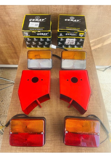 Massey Ferguson Tüm Traktörler Uyumlu Yarım Çamurluk Lambaları Ve Ayakları Komple Takım