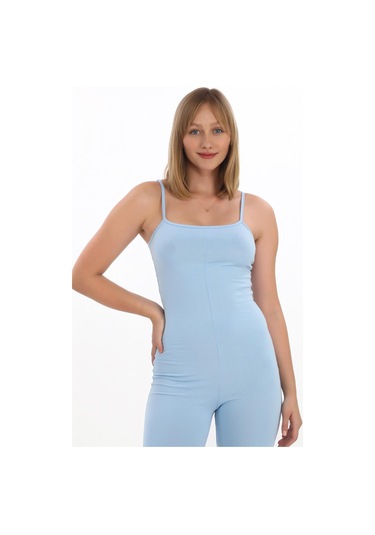 Penyebizden İnce Askılı Body Tulum -açık Mavi