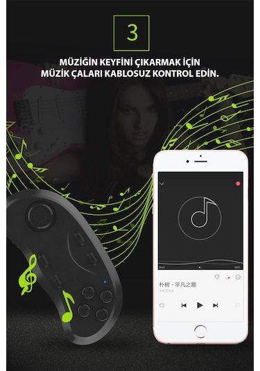 Shinecon Sc-b01 Sanal Gerçeklik Gözlüğü Kumandası - Siyah