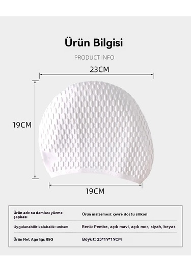 Aurora Yetişkin Su Geçmez Ve Kaymaz Yüzmesevilik Başsız Beyaz