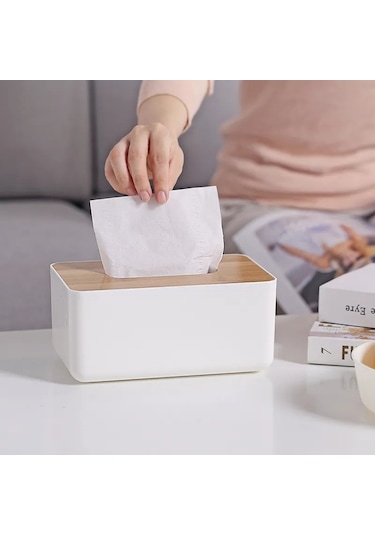 Fs-ahşap Doku Kutusu Peçete Tutucu Kapak Tuvalet Kağıdı Mendil Durumda Katı Basit Şık Ahşap Ev Araba Mendil Organizatör Konteyner