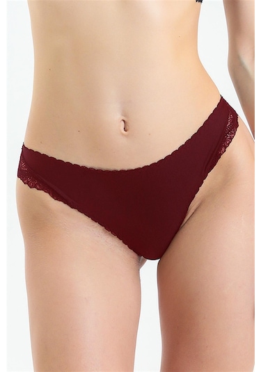 Magic Form 840 Kadın Önü Kumaş Arkası Dantel Külot-bordo Bordo