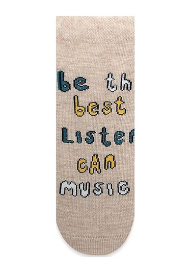 Brz Kids Müzik Temalı Erkek Çocuk Çorabı 3'Lü Set