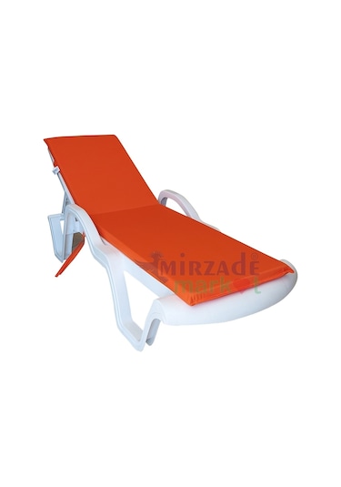 Mirzademarket Şezlong Minderi Standart Su Geçirmez Malzeme-Turuncu
