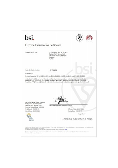 Vulcon Cs 200 Mavi Tulum Sms Kumaş Tip 5 Tip 6 Ce Belgeli