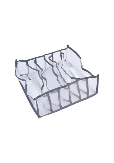 Skycity Nylon Mesh Organizer: Çok Amaçlı Giyim Depolama Kutusu, Katlanabilir, Bölmeli, Hava Geçirgen, Sıcak Ve Çorap İçin Gri 6 Bölmeli Çok Renkli