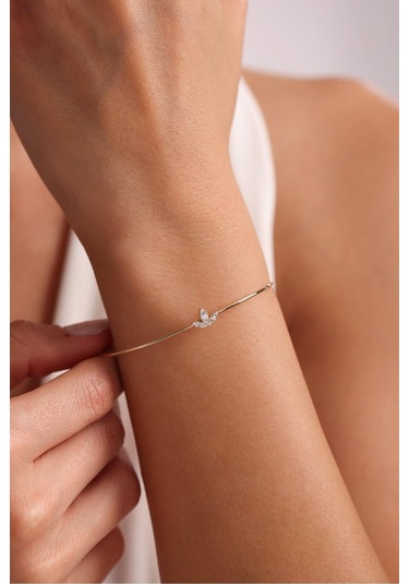 Gianfranco Taşlı Lotus Bilezik Altın Sarı Altın