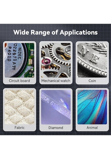 Novahub Siyah/beyaz Renk Seçenekli, 500x Büyütmeli, 2.0 İnç Ips Ekranlı, Type-c Portlu Dijital Büyüteç Siyah Siyah