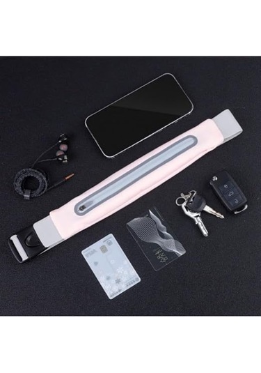 Teltree Gri Spor Bel Çantası - Koşu Ve Fitness İçin Multifonksiyonel, 7.2 İnç Telefon Uyumlu, 60-110 Cm Bel Ölçesi Gri