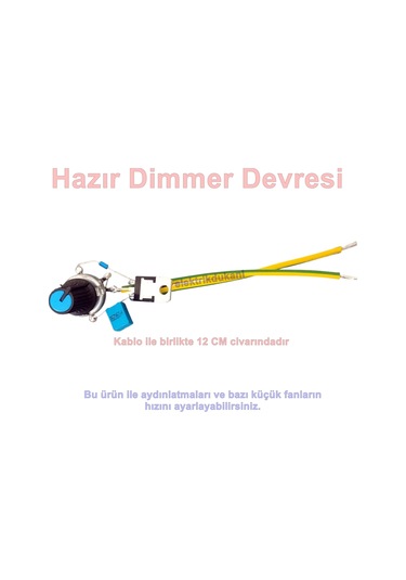 ENDER 220 Volt Hazır Dimmer Devresi Anahtarlı Potans B500K(Hız Devir ve Işık Lümen Ayarı Yapılabilir)